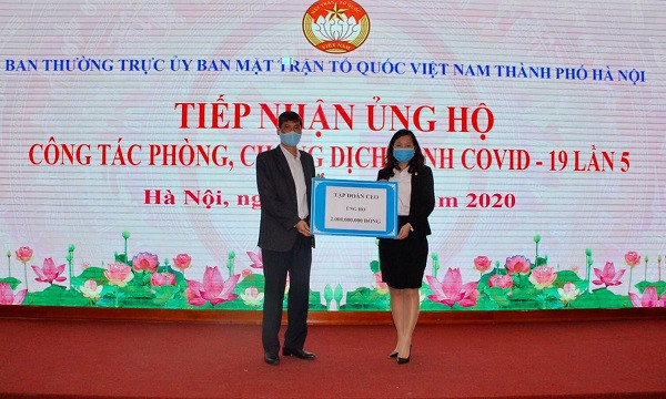 Tập đoàn CEO ủng hộ 2 tỷ đồng cùng Hà Nội chung tay chống dịch Covid-19