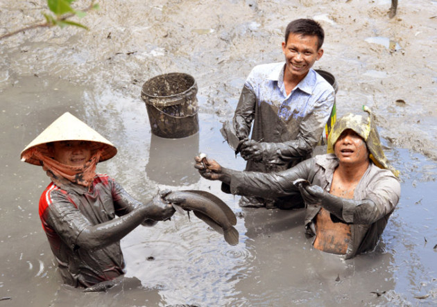 Tát đìa miền Tây, cá tuy giảm nhiều nhưng không khí luôn tuyệt vời