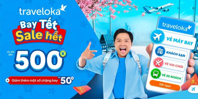 Cú ngược dòng ghi điểm của Traveloka: Giá vé Tết không tăng lại còn giảm 50% - Ảnh 1