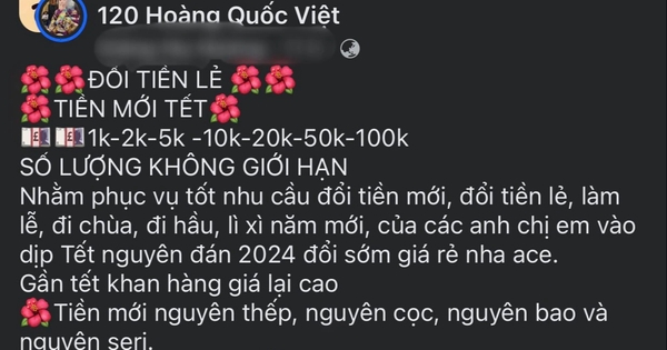 'Nở rộ' đổi tiền lì xì tết Nguyên đán 2024: Có vi phạm pháp luật?