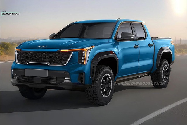 Bán tải Kia tiếp tục lộ diện, vuông vắn như Hyundai Telluride, Santa Fe mới, dự kiến ra mắt cuối năm nay - Ảnh 2