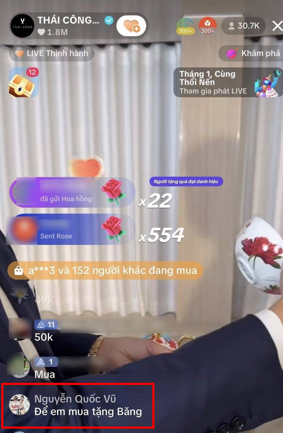 Chồng Đoàn Di Băng săn sale trên livestream Thái Công "chốt đơn" món đồ 70 triệu, nhìn mã giảm giá mà "cười ngất" - Ảnh 4