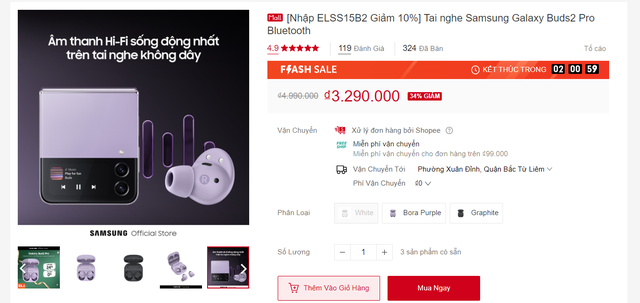 Galaxy Buds2 Pro tụt sốc, giá chỉ còn 599.000 đồng: Cảnh giác trước chiêu trò lừa đảo - Ảnh 4