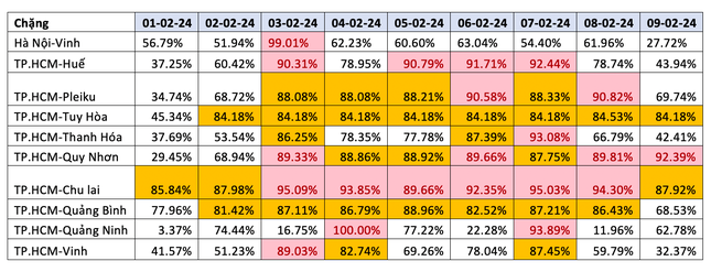 Nhiều đường bay Tết đã gần như hết vé - Ảnh 1