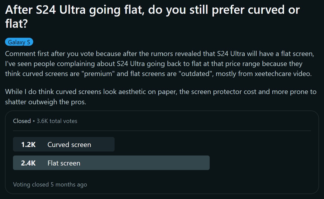 Gần 70% nói 'Không' với màn hình cong, Samsung đã đúng khi thay đổi thiết kế trên S24 Ultra - Ảnh 3