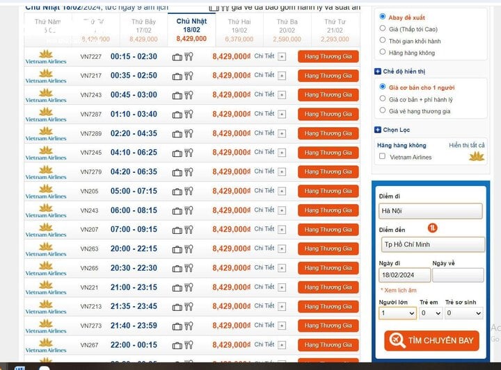 Sau Tết, chặng bay từ miền Bắc, miền Trung vào TP.HCM lại 'cháy' vé - Ảnh 1