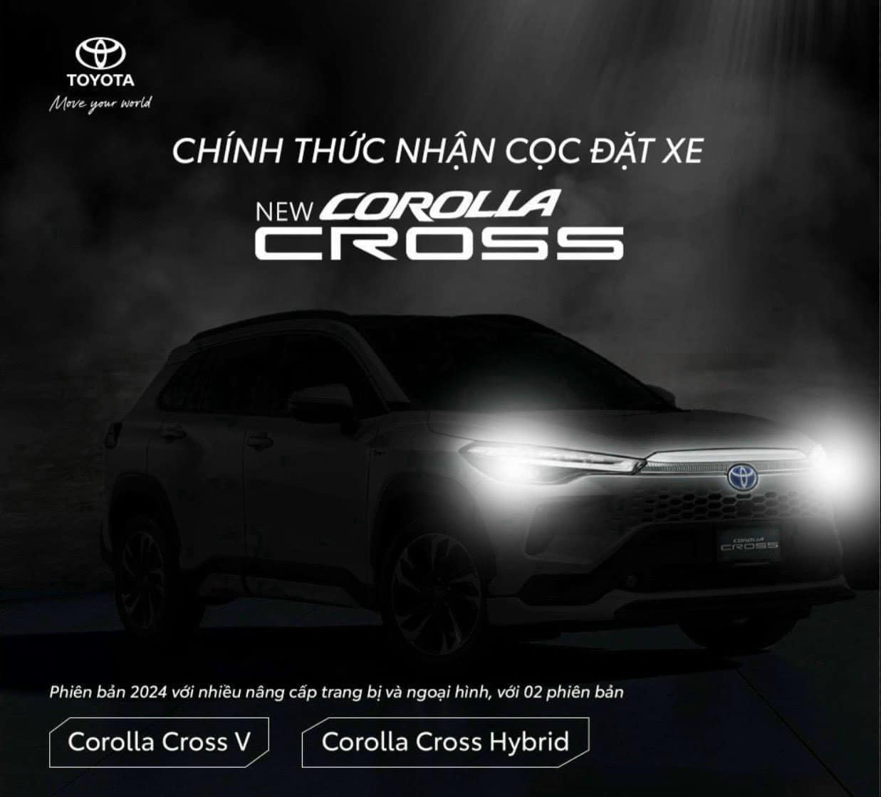 Đại lý ồ ạt nhận cọc Corolla Cross 2024: 2 phiên bản, trang bị giống hệt bản Thái, giao xe tháng 5 - Ảnh 1