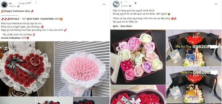 Quà Valentine tràn ngập chợ mạng, giá từ vài chục nghìn đồng đến tiền triệu - Ảnh 1