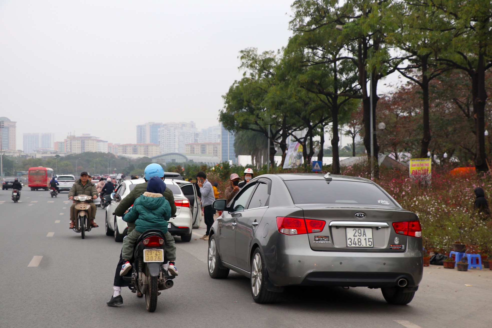 Mới 28 Tết đào quất đã 'đổ' ra đường, chỉ 80.000 đồng/cây - Ảnh 6