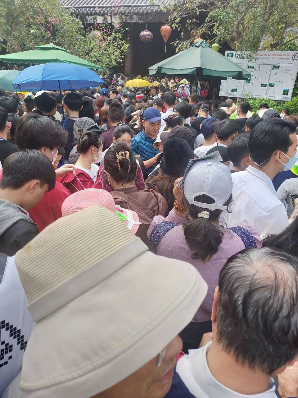 Đông hơn cả Tết: Ninh Bình mùng 9 vẫn chật cứng người, dân tình xếp hàng hơn 2 tiếng để xuống đò vào Tràng An - Ảnh 4