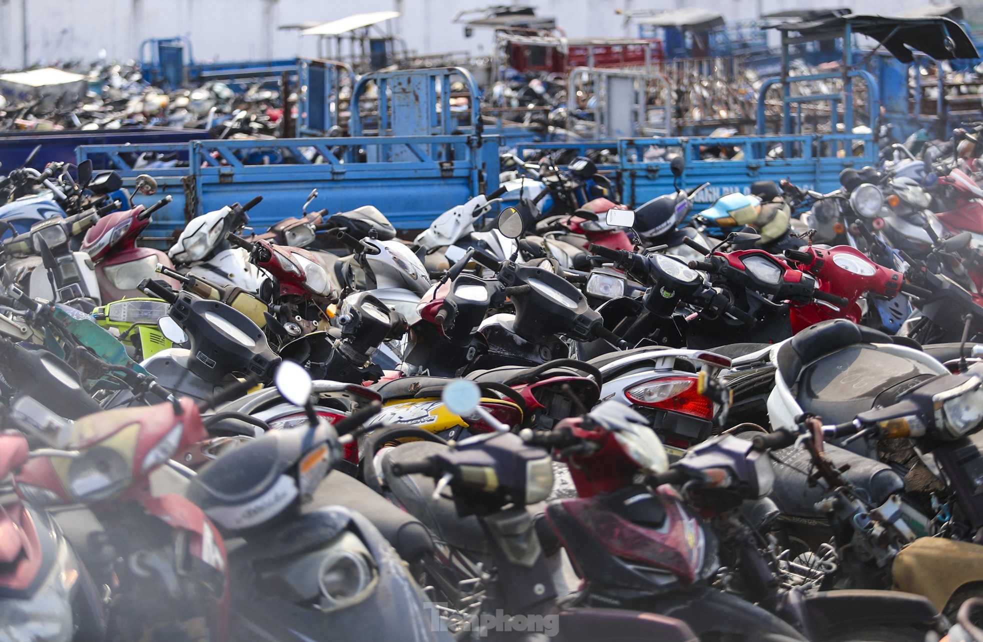 Xe vi phạm chồng chất trong kho bãi ở TPHCM sau Tết - Ảnh 10