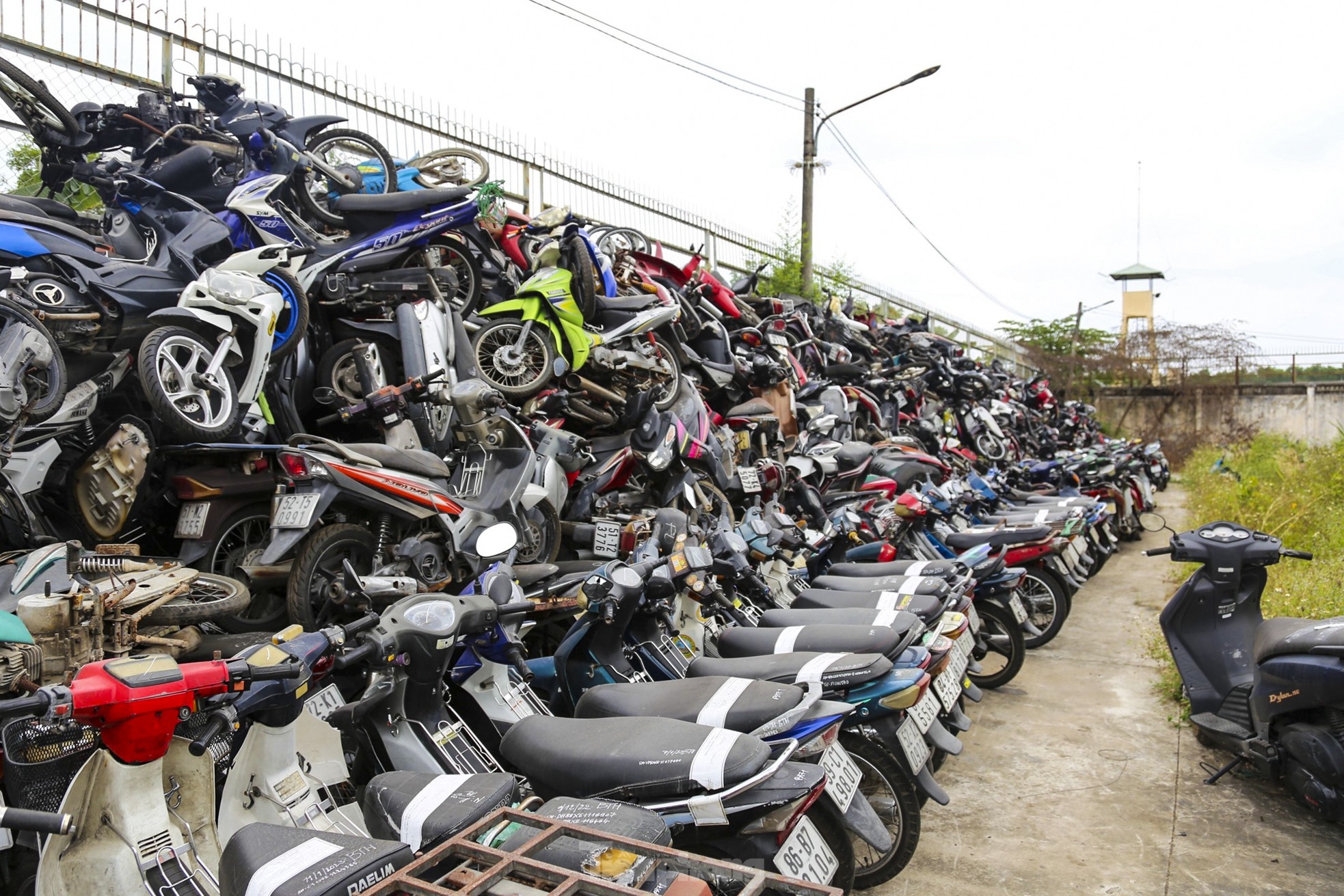 Xe vi phạm chồng chất trong kho bãi ở TPHCM sau Tết - Ảnh 3