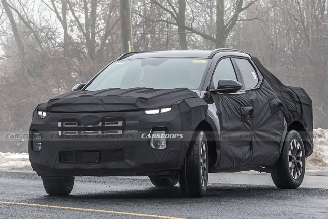 Lộ ảnh bán tải Hyundai Santa Cruz thế hệ mới trên đường thử - Ảnh 1