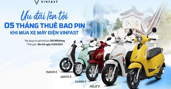 VinFast ưu đãi hấp dẫn cho khách hàng mua xe máy điện trong tháng 3