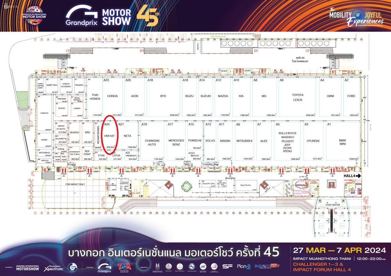 Lộ diện hình ảnh đầu tiên của gian hàng VinFast tại Bangkok International Motor Show 2024: Hơn 600m2, đối diện Honda - Ảnh 3