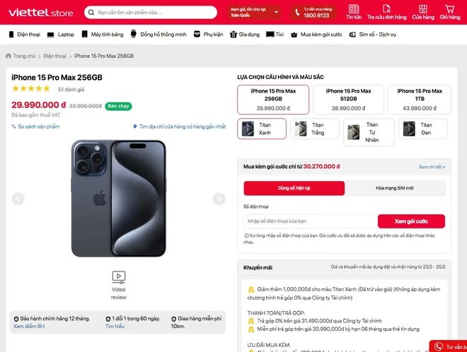 iPhone 15 Pro Max ở Việt Nam giảm giá mạnh, rẻ hơn cả Thái Lan, Singapore? - Ảnh 3