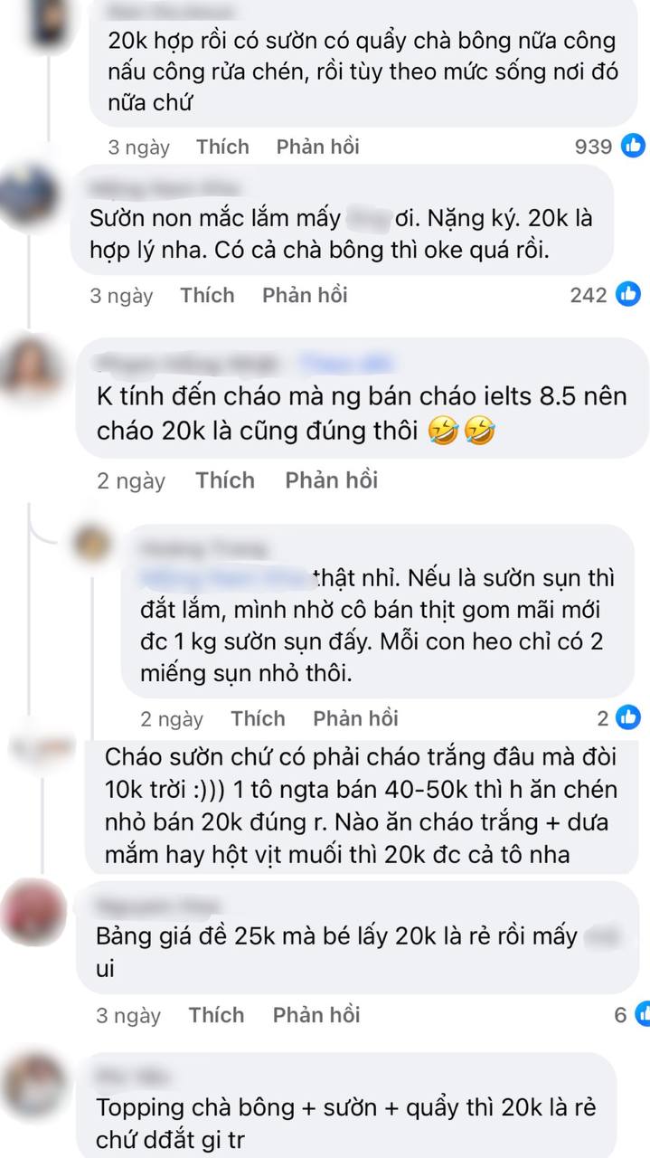 Chủ quán “cháo sườn 9.0 IELTS” lên tiếng khi bị chê đắt đỏ: “Bát ăn thử giá 20.000 đồng tôi thấy hợp lý” - Ảnh 9