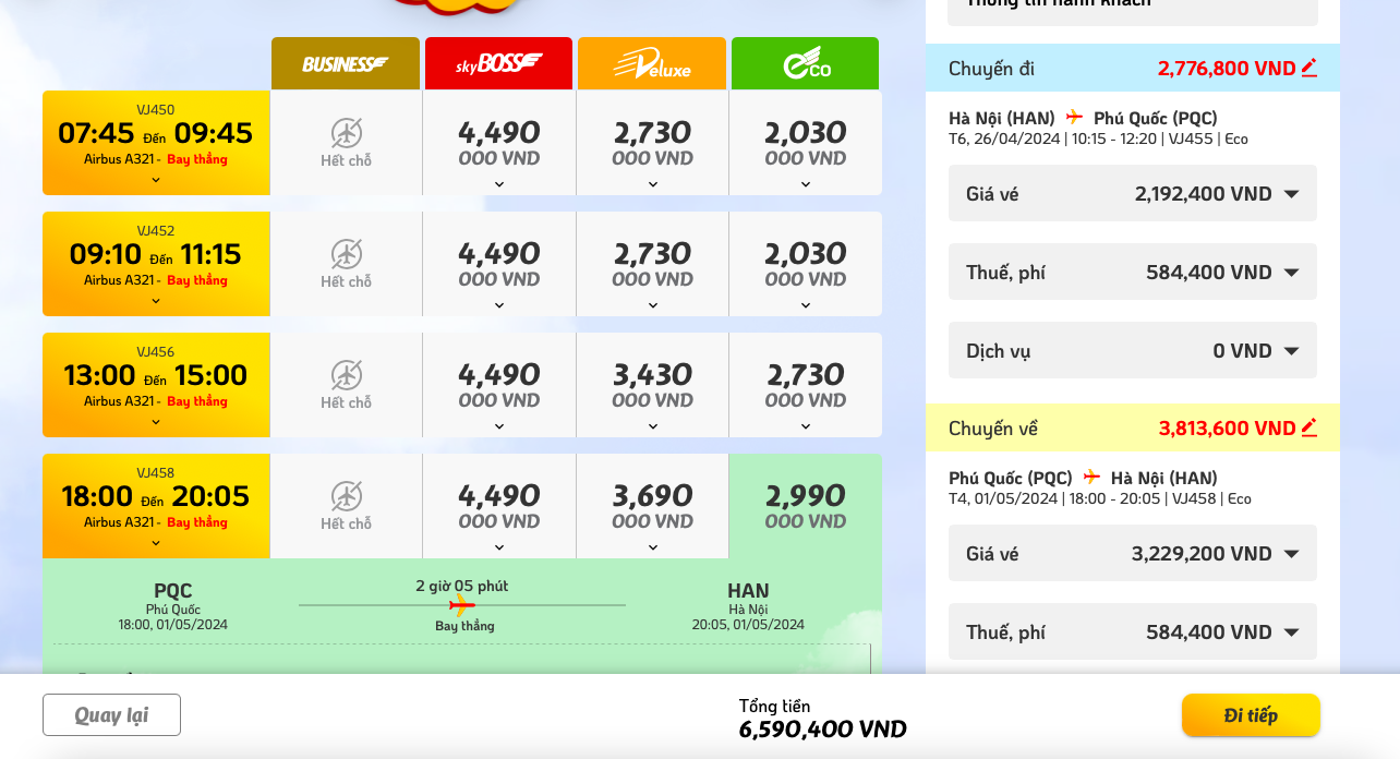Giá vé máy bay dịp lễ 30-4 cao chót vót, nhiều chặng giá “phỏng tay” nhưng hết vé - Ảnh 4