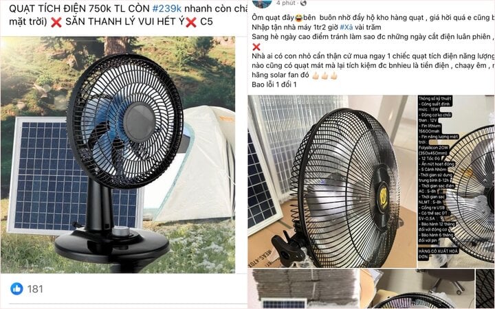 Rớt giá thảm hại, quạt tích điện từng sốt xình xịch nay bị xả bán giá bèo - Ảnh 1