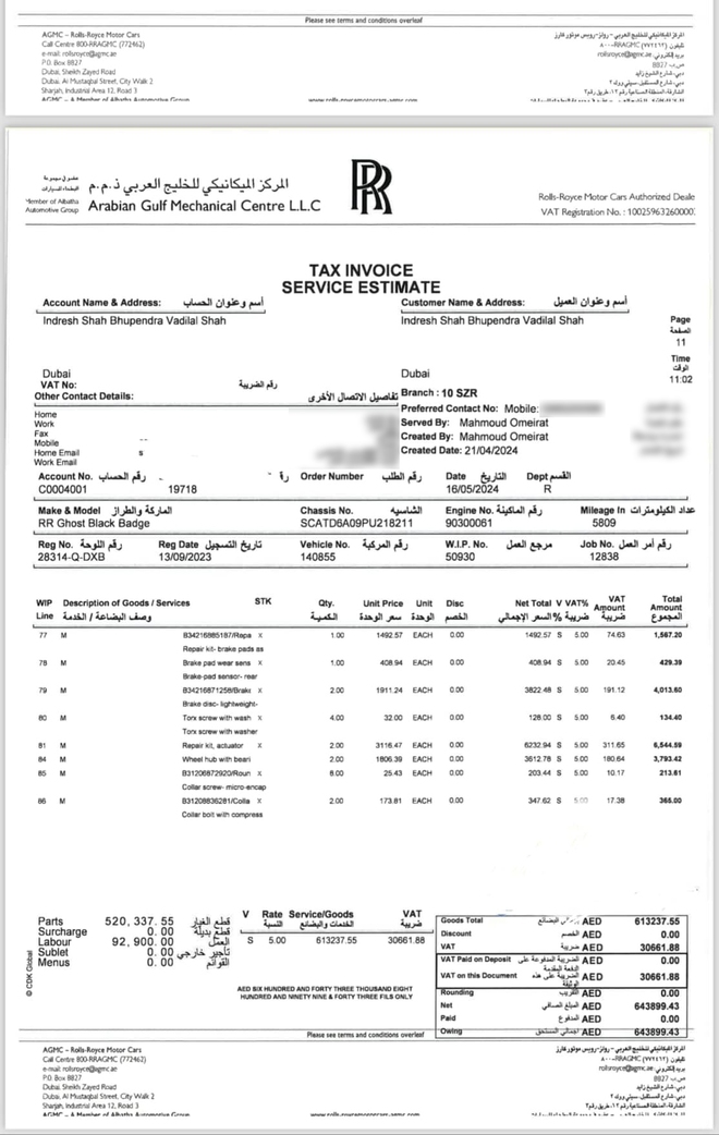 Hậu ăn chuối 'chill chill' trên Rolls-Royce Ghost giữa trận lũ lịch sử ở Dubai: TikToker người Việt mất hơn 4 tỷ để sửa, thừa đủ mua Porsche mới - Ảnh 1
