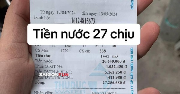 Hóa đơn tiền nước lên đến hơn hàng chục triệu đồng, phải làm sao?