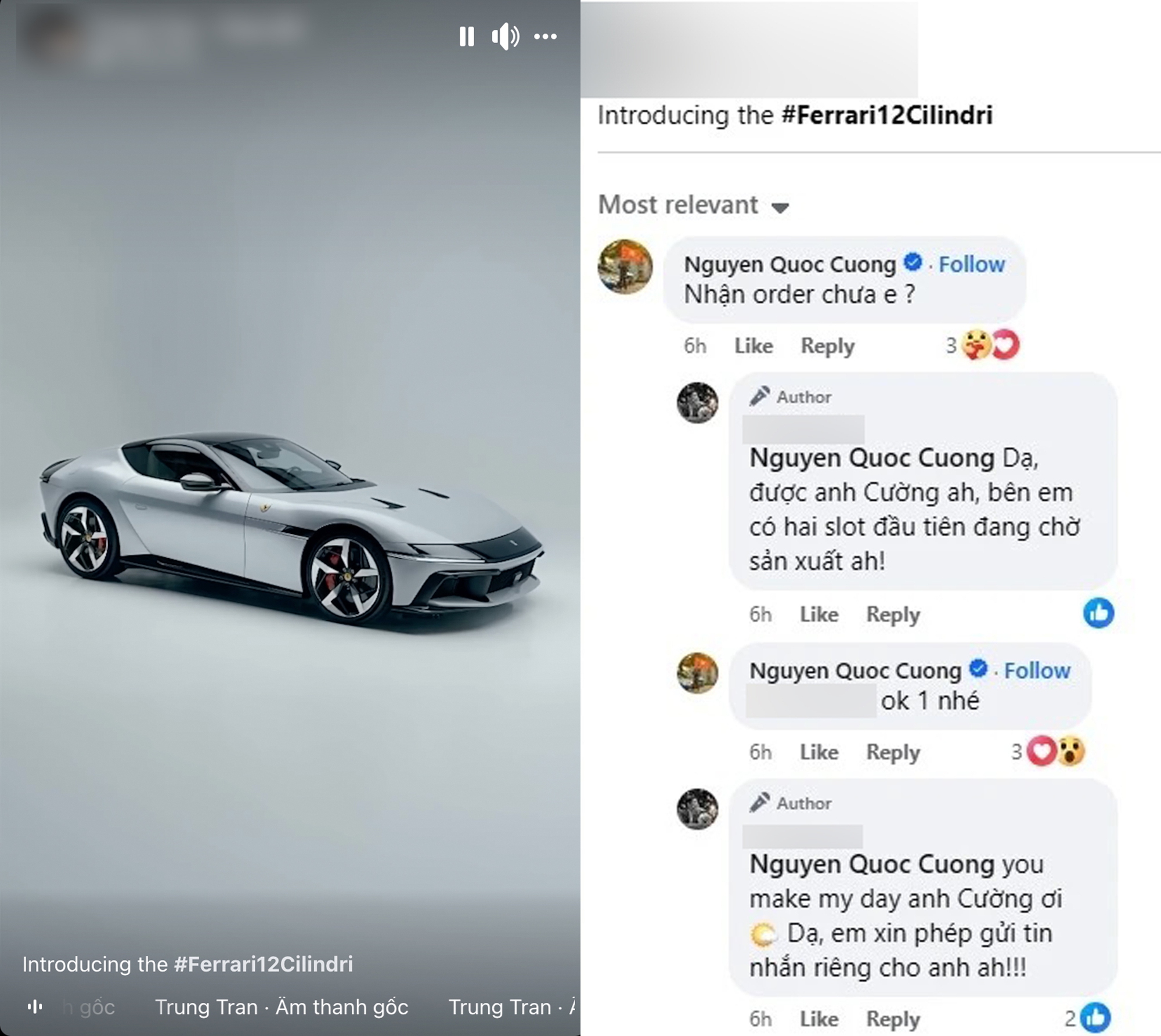 Cường Đô la hỏi mua Ferrari 12Cilindri sau vài giờ ra mắt, 'chốt deal' chỉ trong một nốt nhạc, dân mạng 'đoán già đoán non' chủ nhân thứ hai ở Việt Nam là một đại gia 'quen mặt' - Ảnh 1