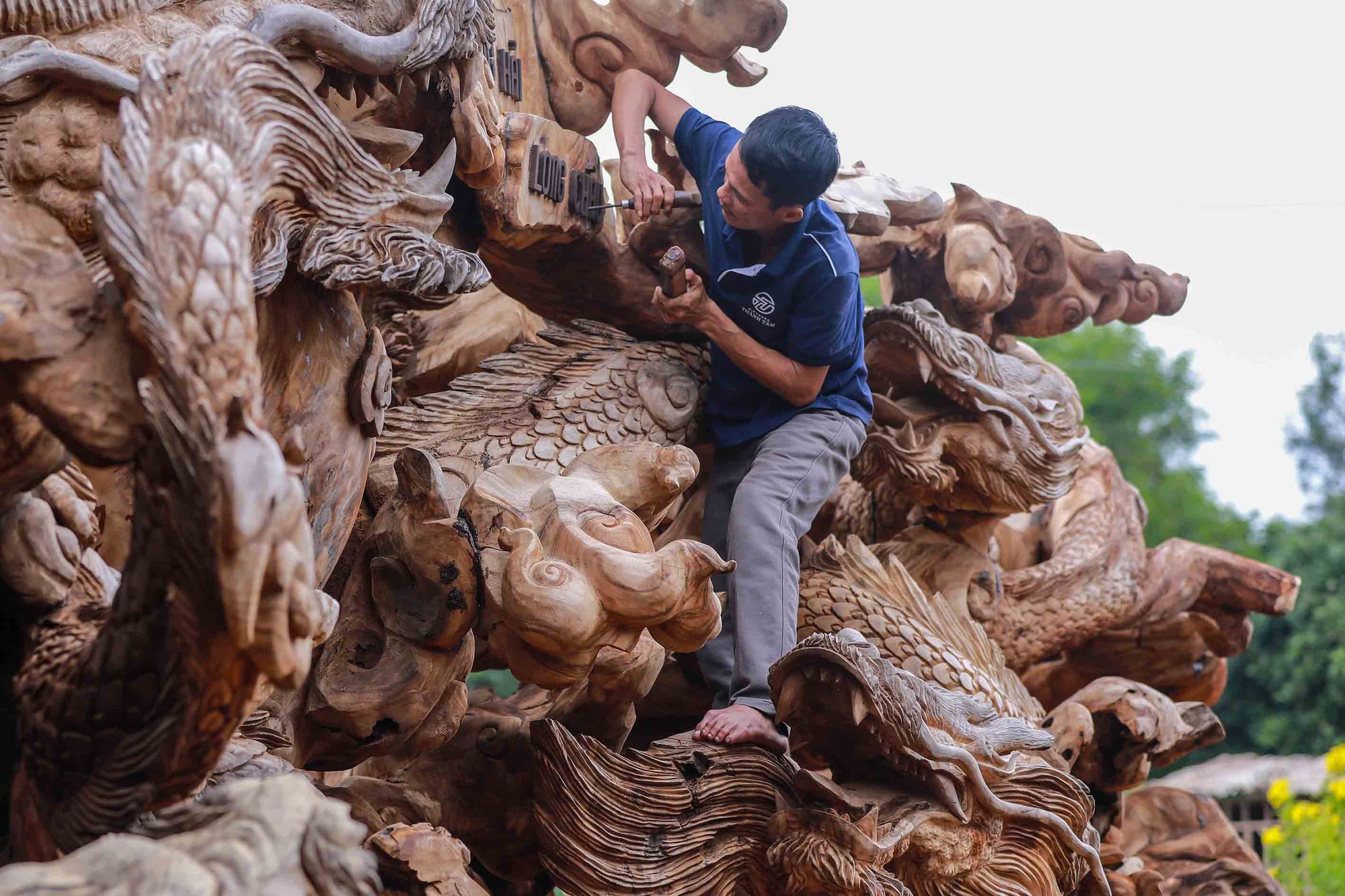 Gốc me tây giá 24 tỷ đồng, chủ nhân dành gần 2 năm tạo hình cửu long - Ảnh 6