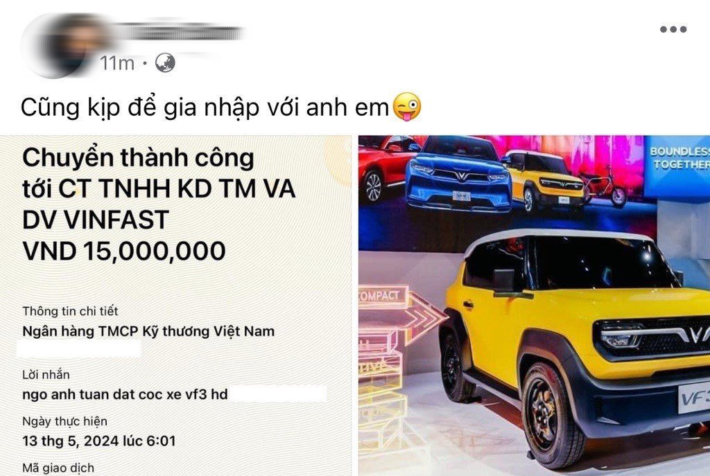 Người dùng Việt rủ nhau “dậy sớm để đặt cọc VF 3 thành công” - Ảnh 1