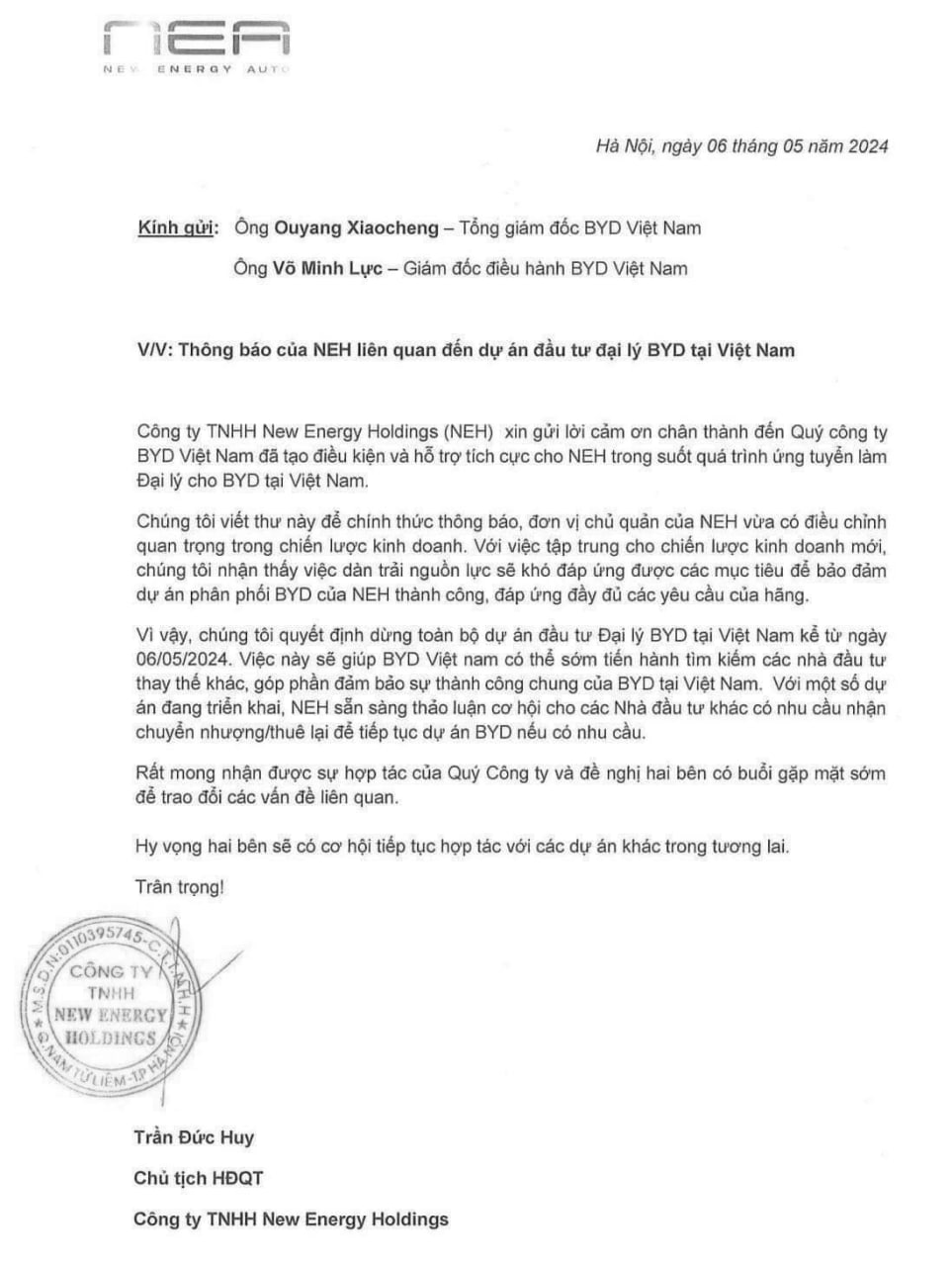 BYD Việt Nam lên tiếng sau khi hệ thống đại lý lớn nhất rút lui: Chúng tôi còn nhà đầu tư khác, kế hoạch sắp tới không ảnh hưởng - Ảnh 1