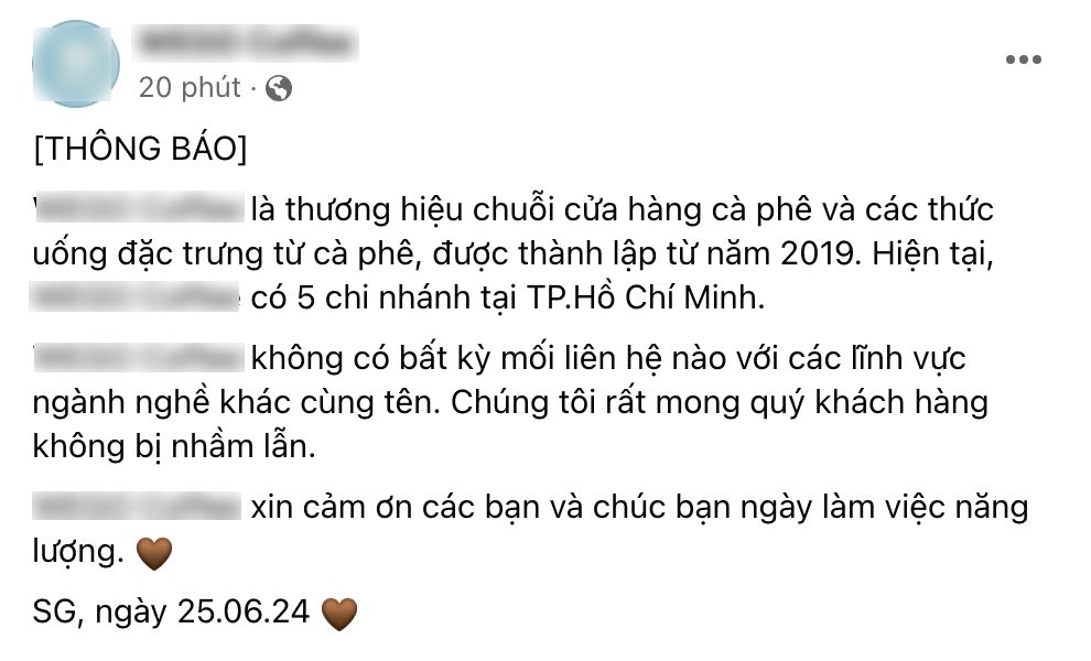 Thương hiệu cà phê trùng tên với studio Châu Bùi bị quay lén vội vã lên tiếng đính chính trước khi "vạ lây" - Ảnh 2