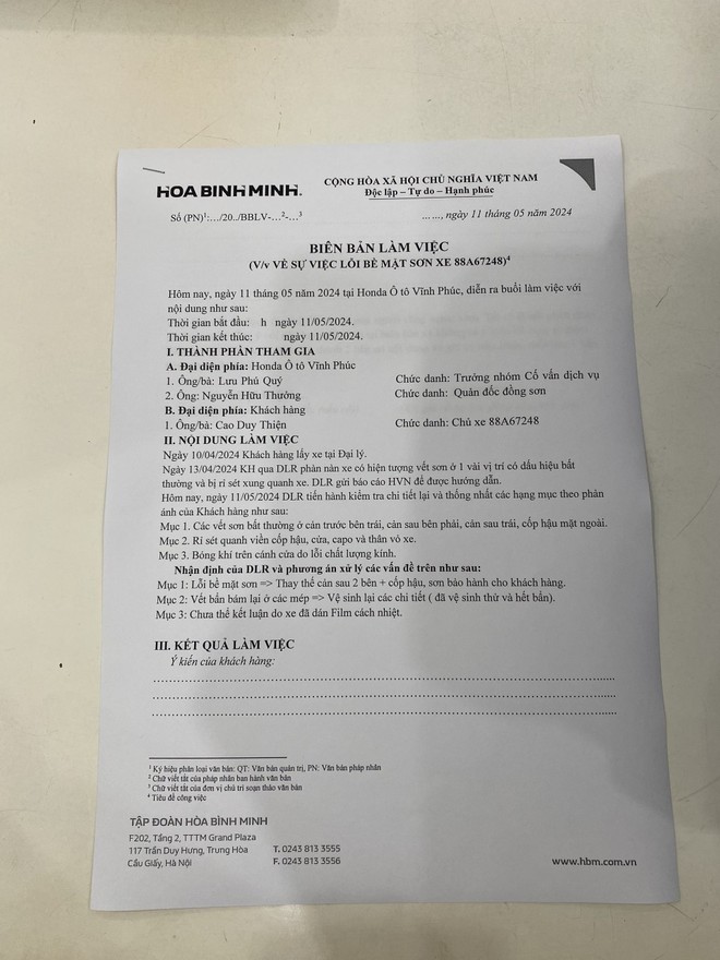 Vừa nhận Honda BR-V đã phát hiện hoen rỉ, chủ xe tại Vĩnh Phúc muốn đổi xe mới, hãng chỉ đồng ý thay phụ tùng và sơn lại - Ảnh 8