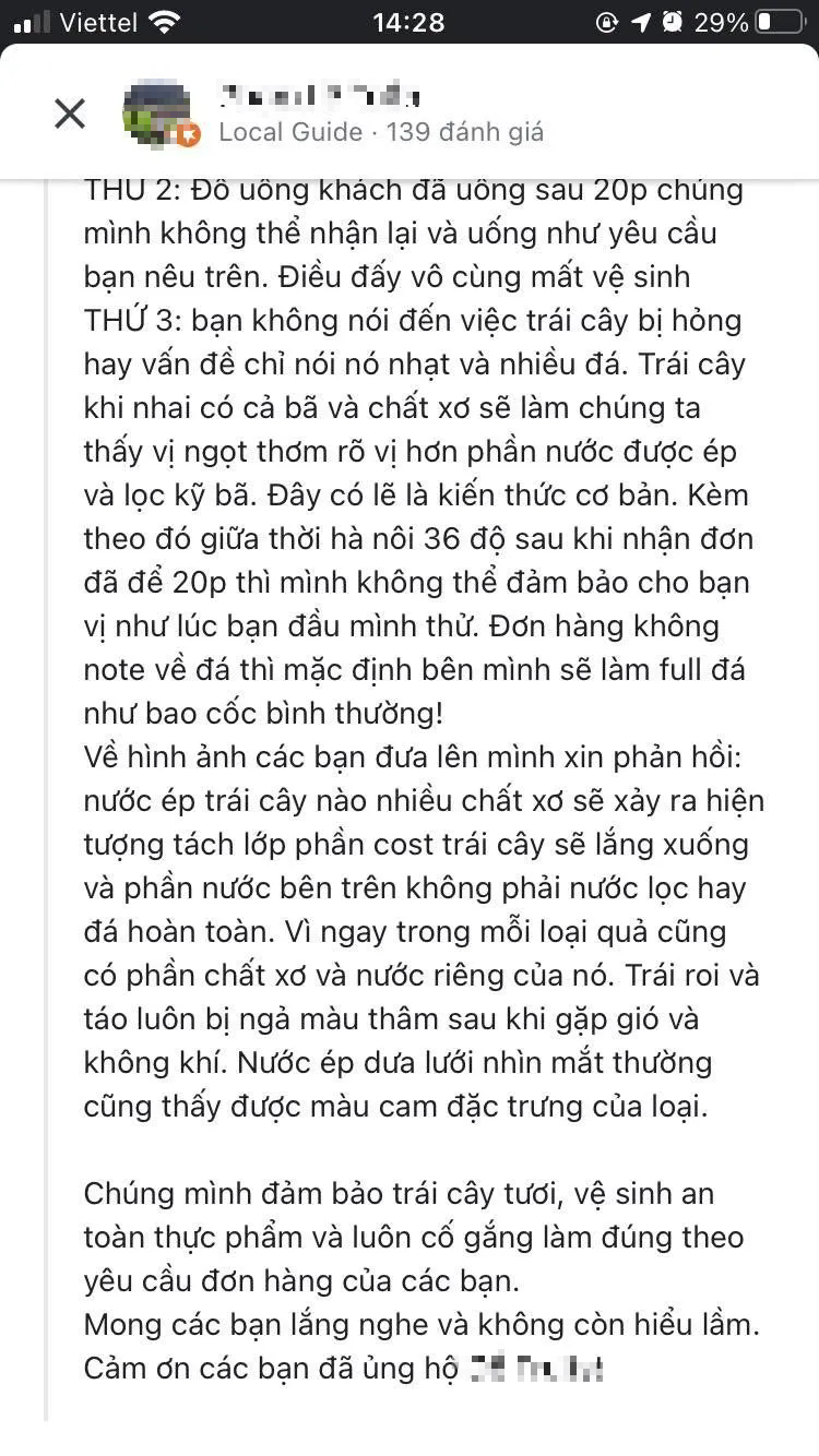 Chủ quán nước ép ấm ức lên mạng "bóc phốt" khách, được nhiều người ủng hộ nhưng sau đó lại xin lỗi là vì sao? - Ảnh 12