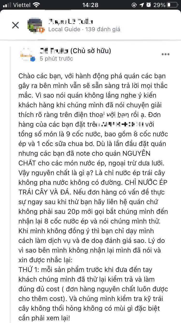 Chủ quán nước ép ấm ức lên mạng "bóc phốt" khách, được nhiều người ủng hộ nhưng sau đó lại xin lỗi là vì sao? - Ảnh 10