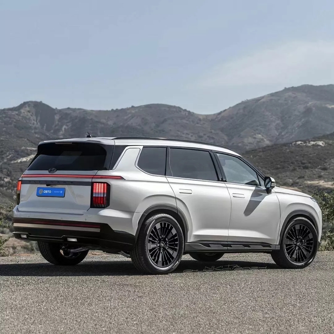 Hyundai Palisade 2026 có thể trông như thế này: Giống Santa Fe thế hệ mới 'phóng to', có tùy chọn động cơ hybrid, làm khó Ford Explorer một khi ra mắt - Ảnh 5