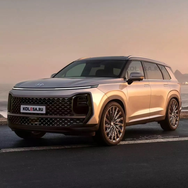 Hyundai Palisade 2026 có thể trông như thế này: Giống Santa Fe thế hệ mới 'phóng to', có tùy chọn động cơ hybrid, làm khó Ford Explorer một khi ra mắt - Ảnh 6