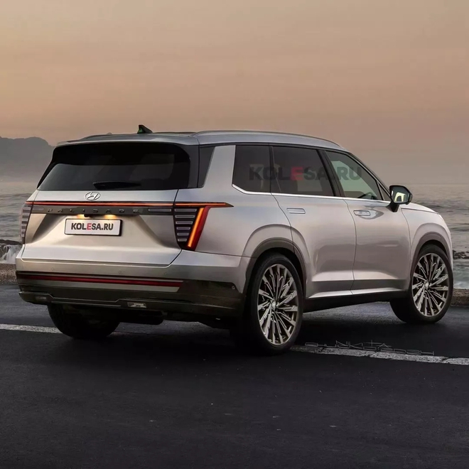 Hyundai Palisade 2026 có thể trông như thế này: Giống Santa Fe thế hệ mới 'phóng to', có tùy chọn động cơ hybrid, làm khó Ford Explorer một khi ra mắt - Ảnh 7
