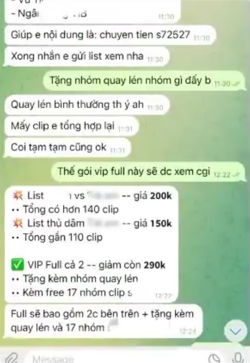 Thâm nhập thị trường rao bán công khai video quay lén: Giá chỉ từ 150.000 đồng, mua đủ loại combo với hàng trăm clip nhạy cảm! - Ảnh 2