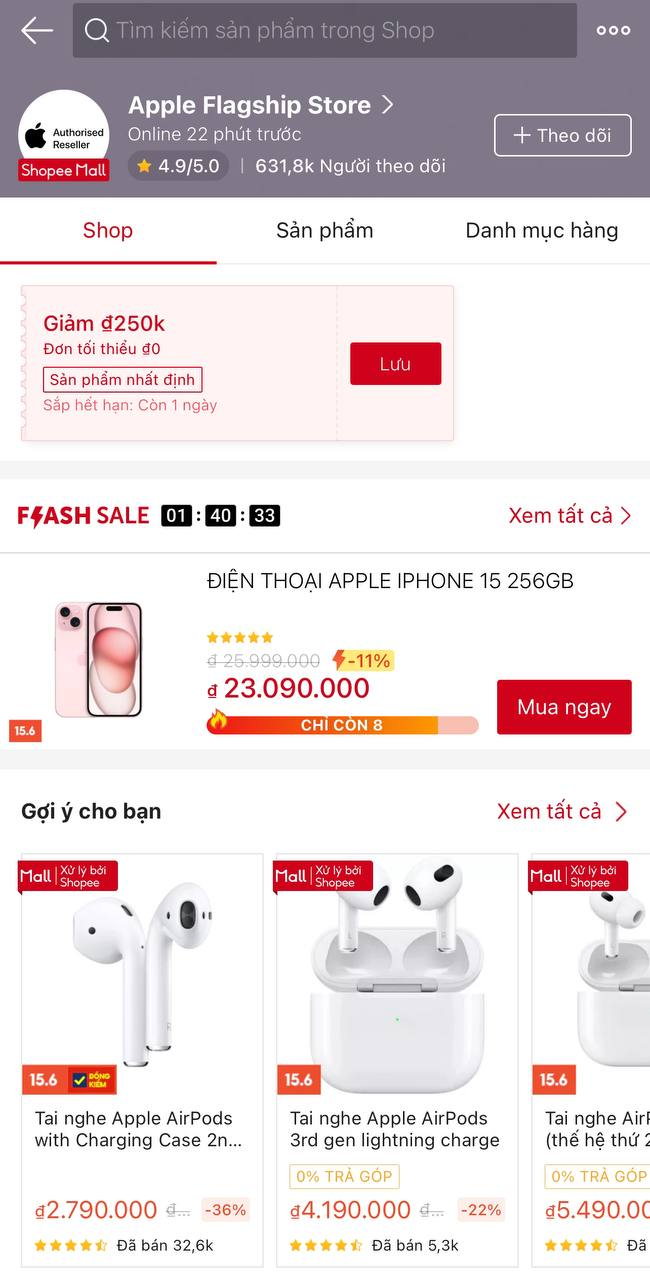 Sau TikTok, tới lượt Shopee khuyến cáo gỡ bỏ sản phẩm Apple trong các buổi livestream - Ảnh 1