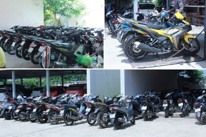Nghệ An triệt phá đường dây trộm cắp, tiêu thụ xe mô tô xuyên quốc gia - Ảnh 1