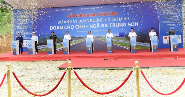 Khởi công dự án đường Hồ Chí Minh qua hai tỉnh Thái Nguyên, Tuyên Quang