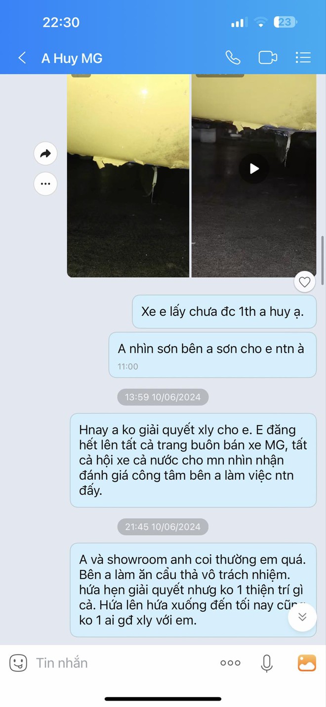 Tốn gần 30 triệu cho đại lý đổi màu xe, chủ nhân 2 chiếc MG5 bức xúc: 'Làm ăn cẩu thả, sơn 20 ngày đã bong tróc, nhân viên đùn đẩy trách nhiệm' - Ảnh 12