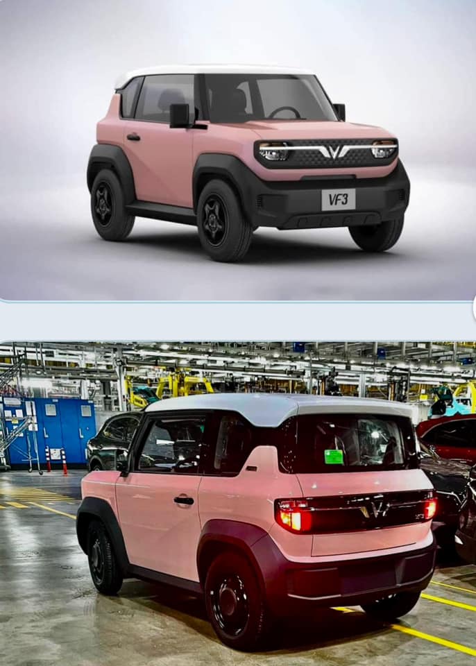 Xuất hiện chiếc VinFast VF 3 màu hồng phấn: Cộng đồng mạng bàn luận về 1 chi tiết - Ảnh 3