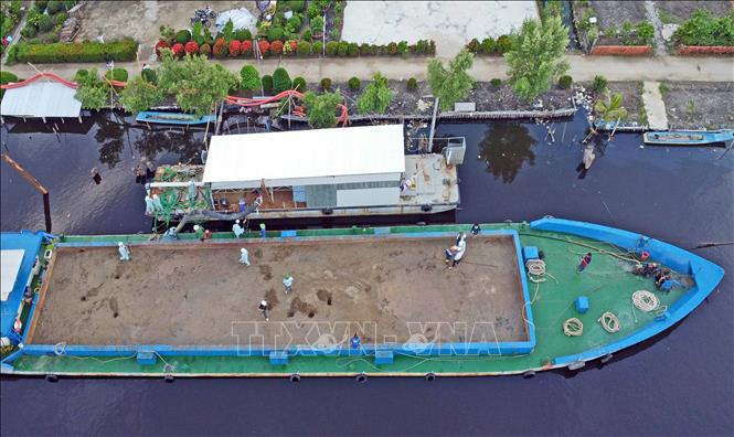 Khoảng 600m3 cát biển đã về cao tốc Hậu Giang - Cà Mau - Ảnh 2