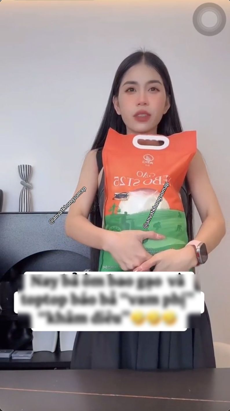 Hằng Du Mục mang gạo Việt lên livestream nhưng bị "đánh vi phạm", phản ứng của nữ TikToker mới gây bất ngờ - Ảnh 3