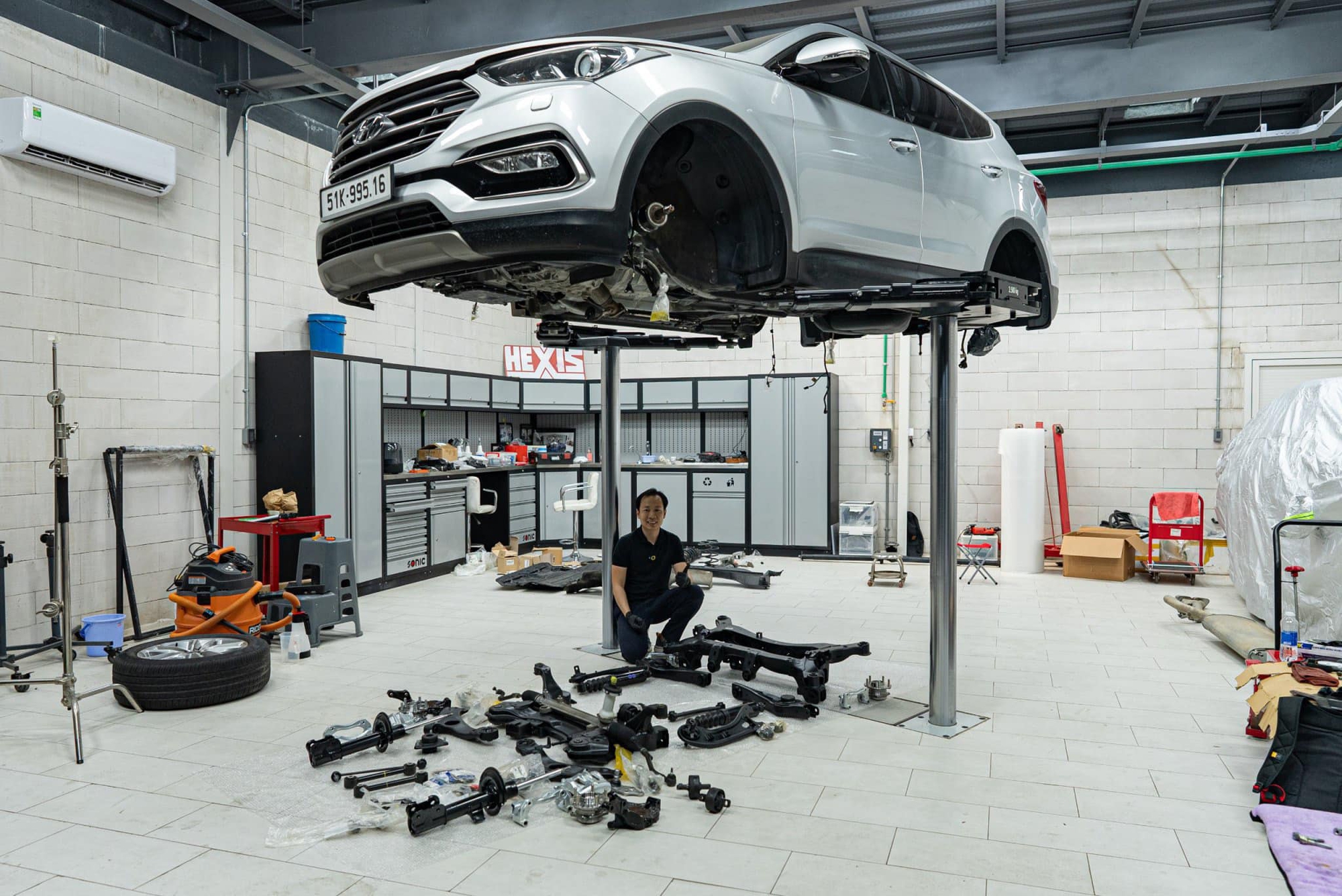 Dân mê xe phục hồi dàn gầm Hyundai Santa Fe 2016 sau 100.000km: Thay gần 90 chi tiết vì muốn có trải nghiệm lái như xe mới, còn tiết kiệm được tiền đổi xe - Ảnh 12