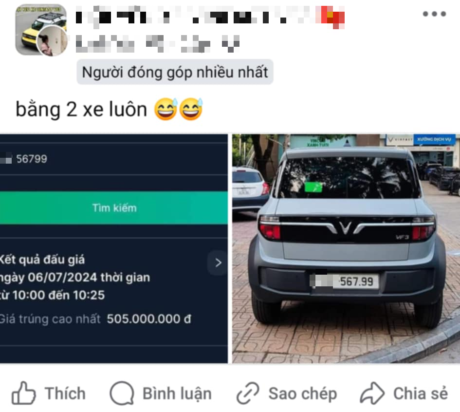 Choáng với tin VinFast VF 3 mang biển số có giá bằng 2 lần giá xe - Ảnh 1