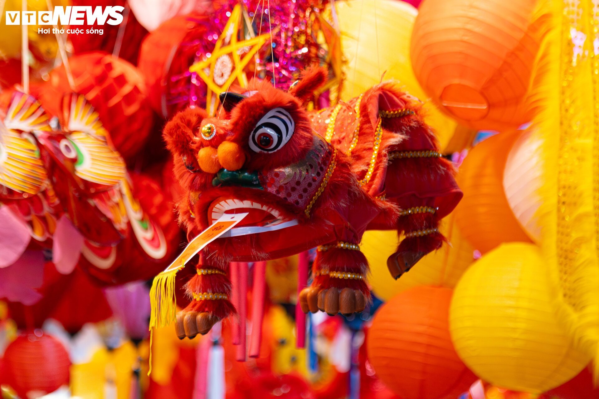 Phố cổ Hà Nội vào mùa Trung thu, cửa hàng chi gần 300 triệu lắp dàn đèn cá chép - Ảnh 14