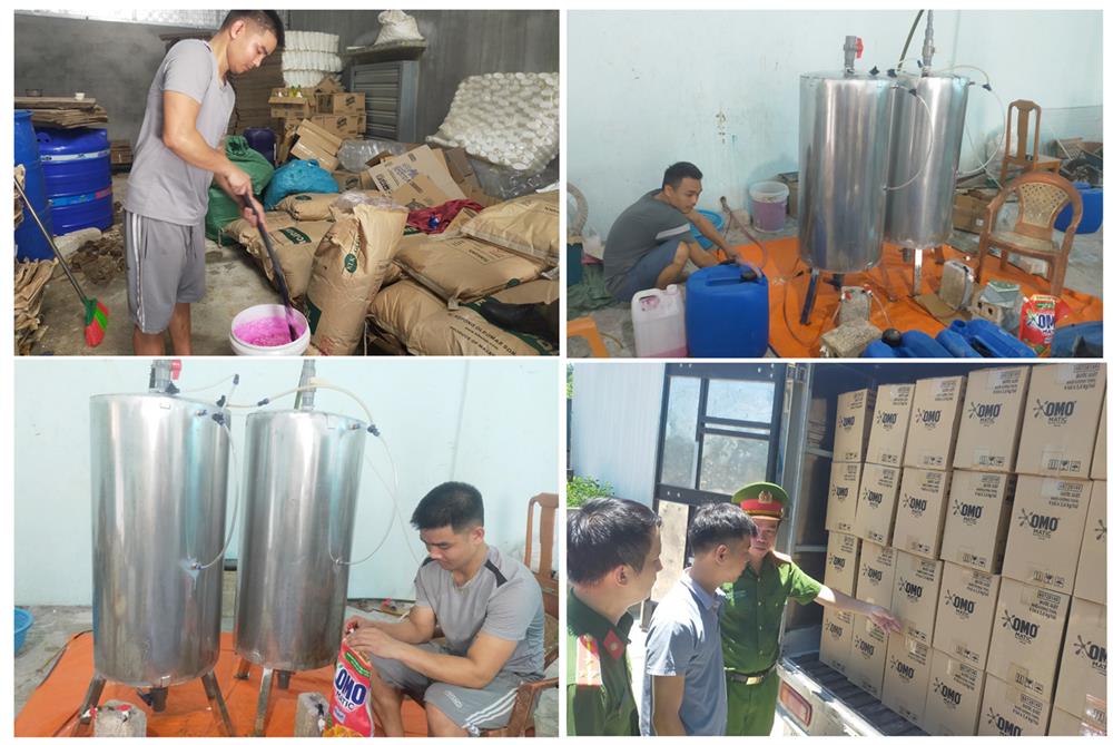 Bắt quả tang 2 cơ sở sản xuất nước giặt giả, thu lời bất chính hàng trăm triệu đồng - Ảnh 1
