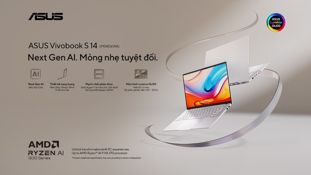 Laptop AI Vivobook S 14 thế hệ mới - mỏng nhẹ mạnh mẽ hàng đầu phân khúc - Ảnh 3