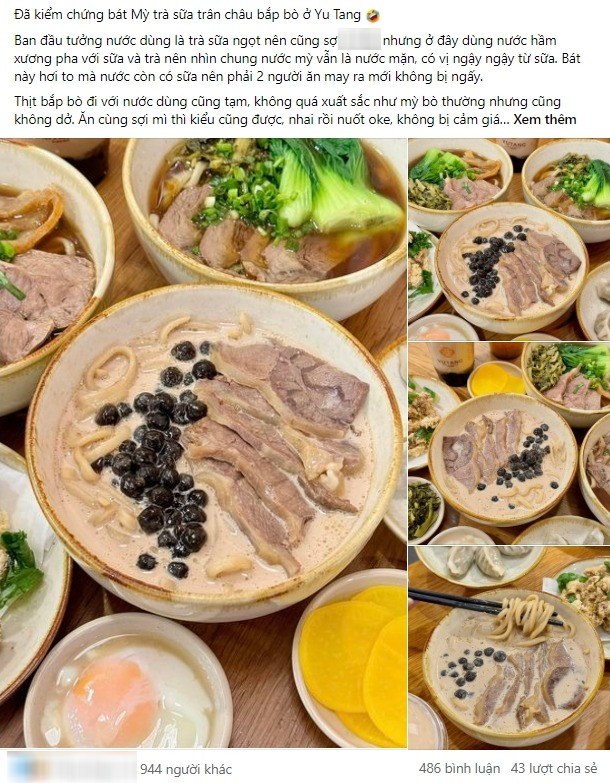 Những review đầu tiên về mì trà sữa trân châu bắp bò: Giá bằng 2 bát phở, hương vị ra sao mà gây tranh cãi? - Ảnh 3